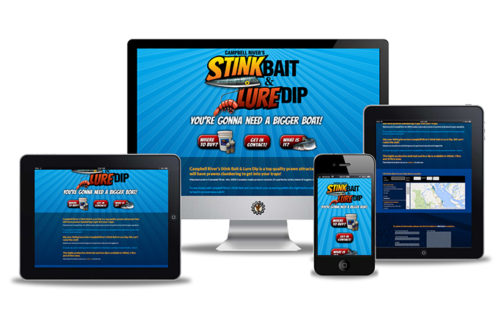 Website design for Campbell River Stink Bait & Lure Dip