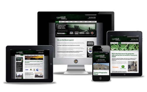 Progressive Diesel Port McNeill website design by Vancouver Island Designs