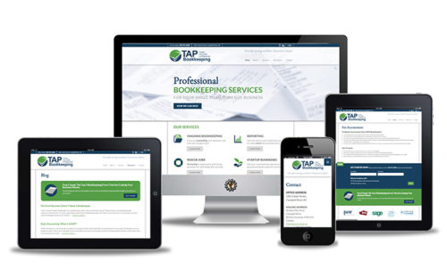 tap bookkeeping website design