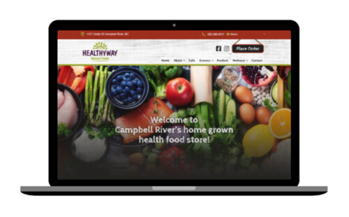 Grocery store website design