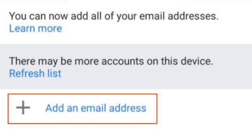 If you're new to Gmail, tap Add an email address.
