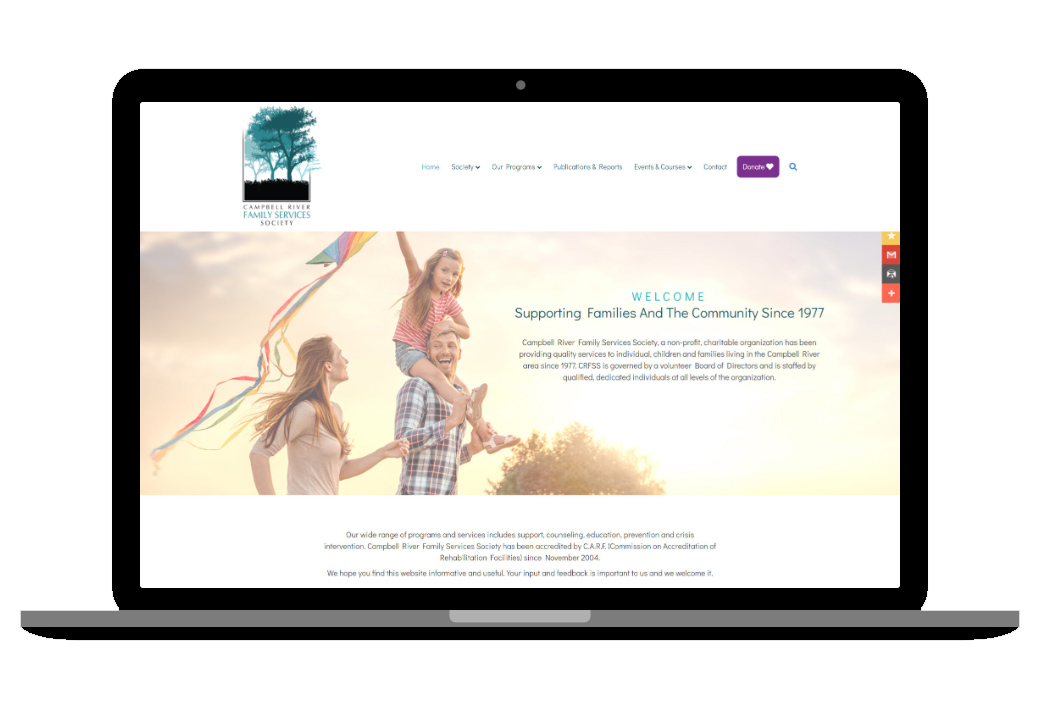 Campbell River Family Services website design2
