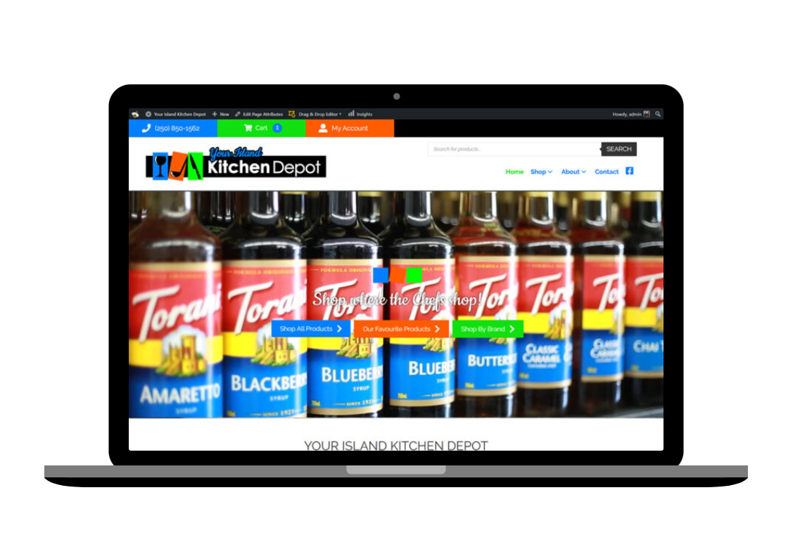Your Island Kitchen Depot - Website design portfolio - Vancouver Island ...